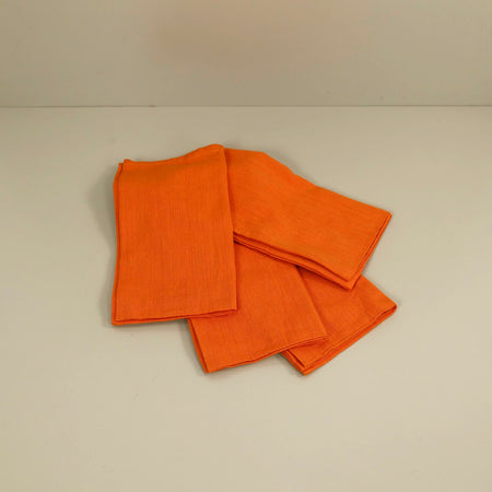 Orange Cotton Napkins / 4pc