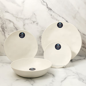 Organic Cream Melamine Dinner Plate