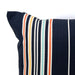 Outdoor Square Pillow / French Striped Navy