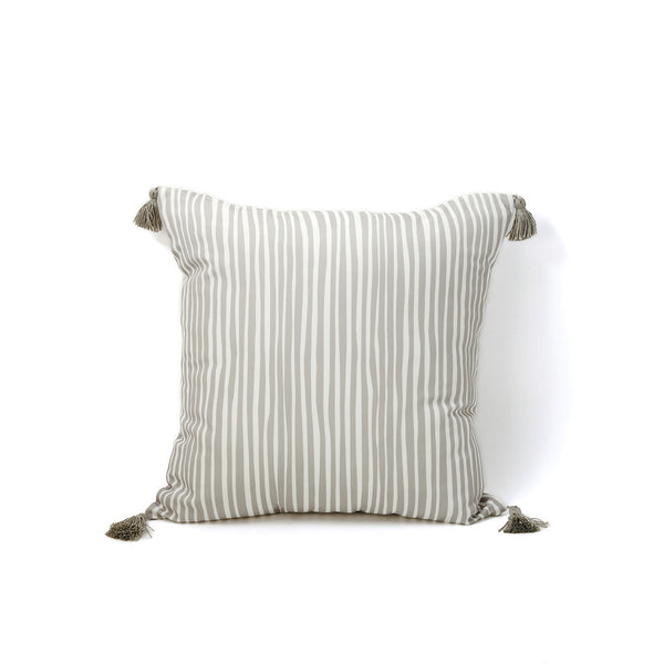 Outdoor Square Pillow / Gray Stripe