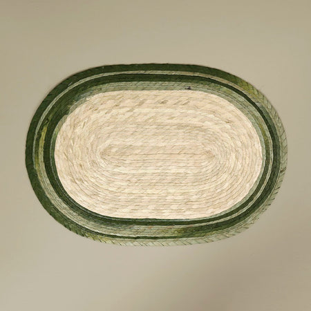 Palm Oval Placemat / Zebra Cactus