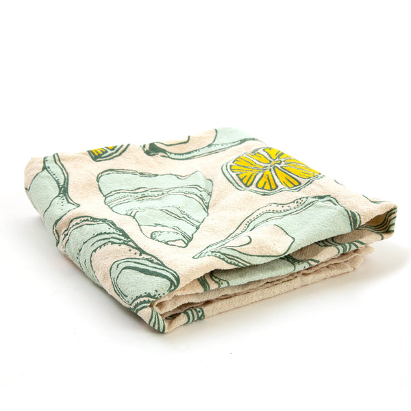 Noon Designs Organic Kitchen Towel / Oysters
