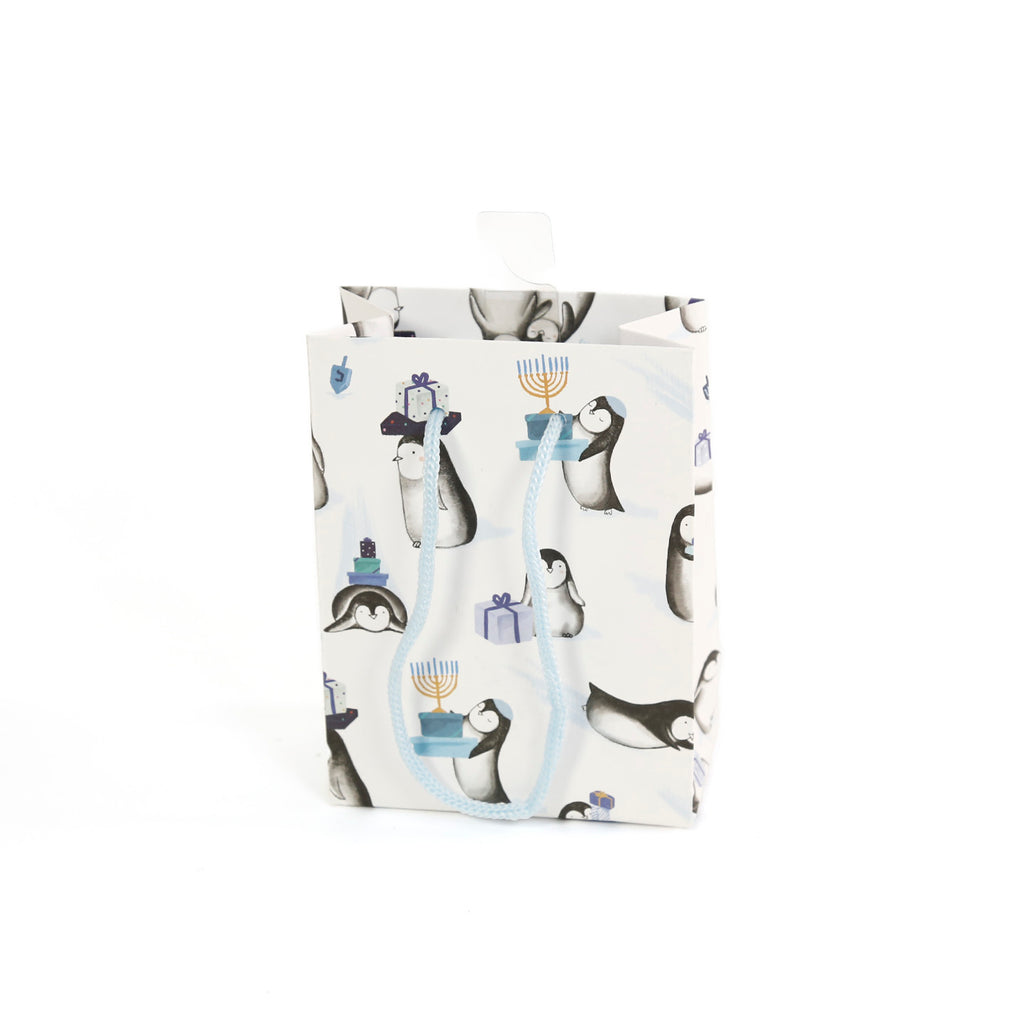 Designer Gift Bag / Hanukkah Penguins
