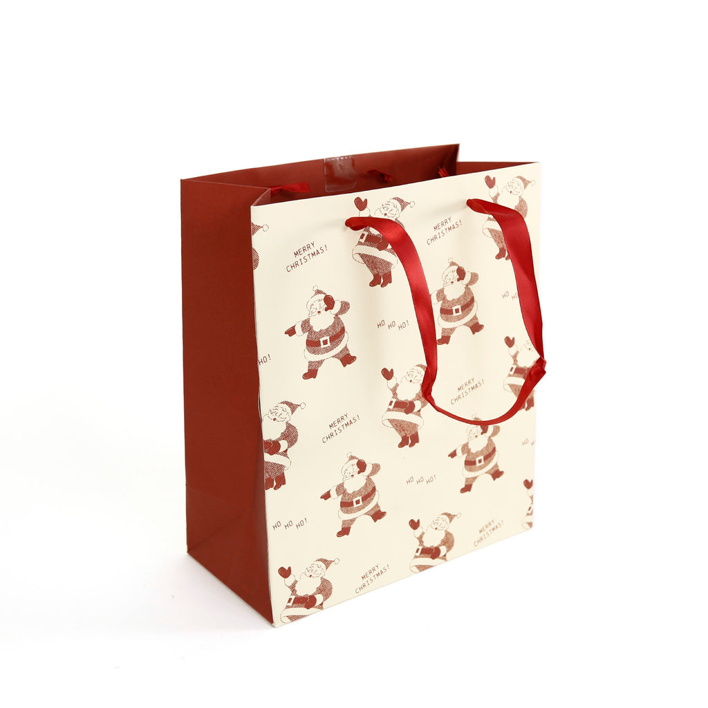 Designer Gift Bag / Newsprint Santas
