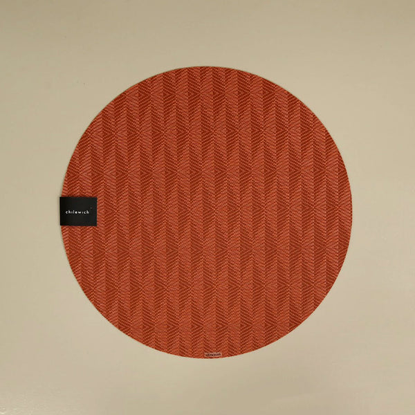 Chilewich Vinyl Placemats / Arrow Paprika Round