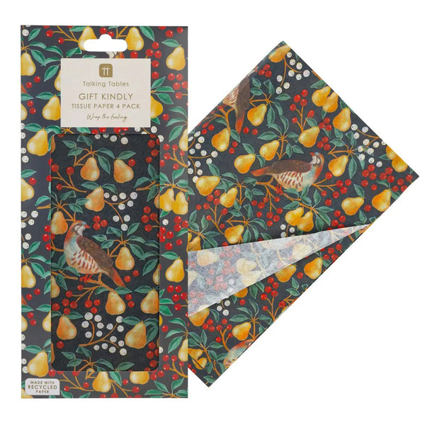 Tissue Paper Sheets / Partridge & Pear