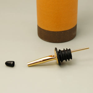 Rose Line Olive Oil Ceramic Bottle / Peach