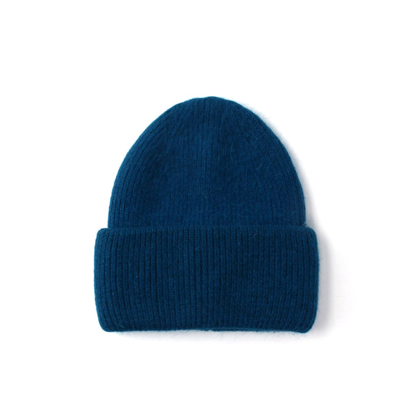 Angora Beanie / Peacock Blue