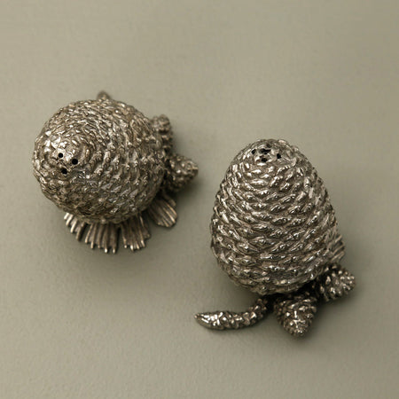 Pewter Salt & Pepper Shakers / Pine Cones