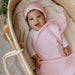 Luxe Organic Cotton Knit Blanket & Hat Set / Blush Pink