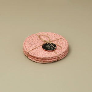 Jute Coasters 4pc / Pink