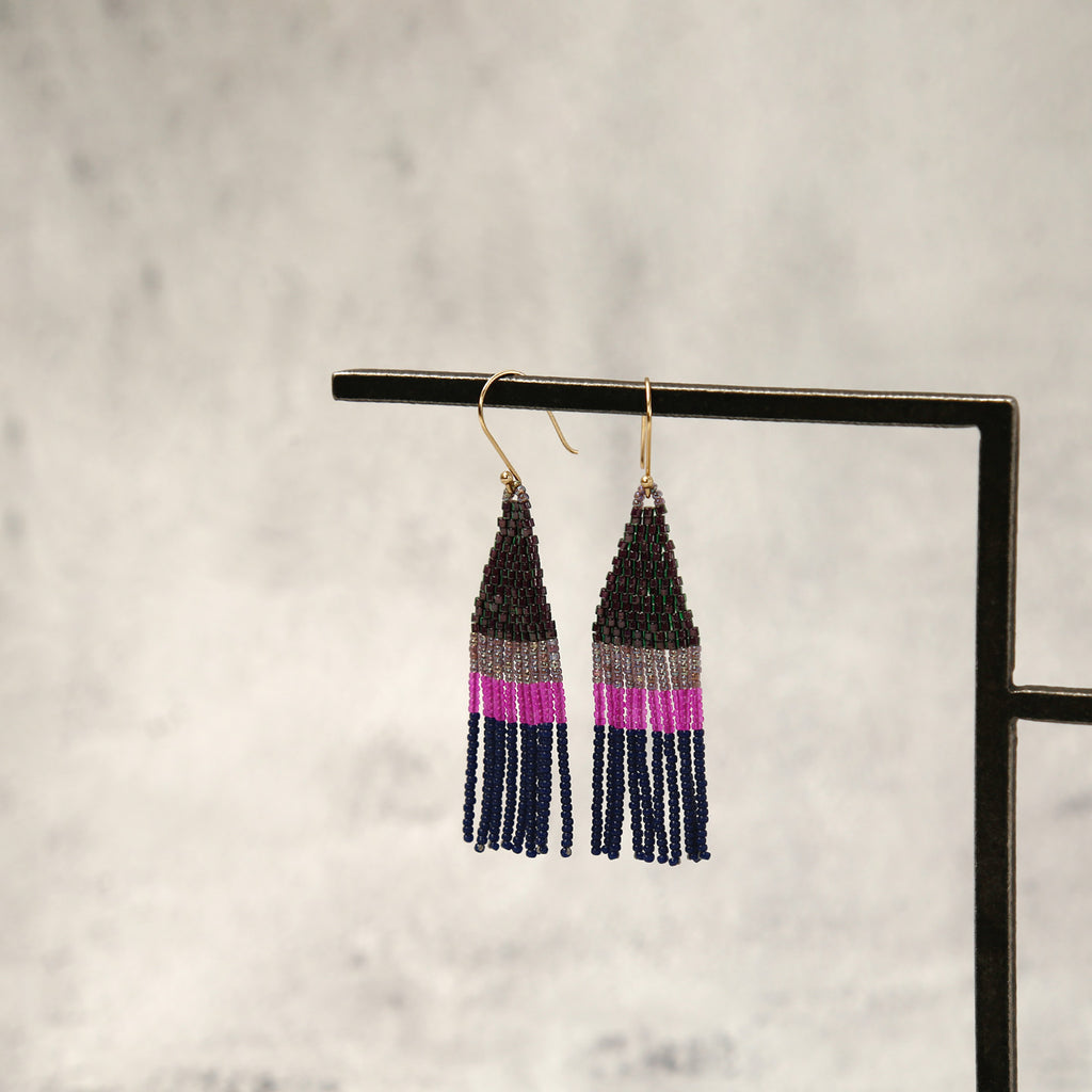 Franjette Earrings / Plum