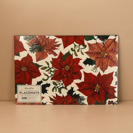 Paper Placemat Pack / Festive Poinsettias