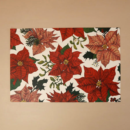 Paper Placemat Pack / Festive Poinsettias
