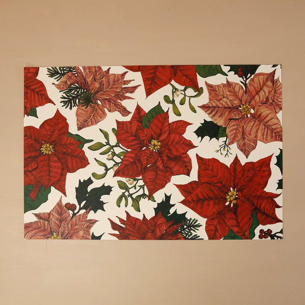 Paper Placemat Pack / Festive Poinsettias