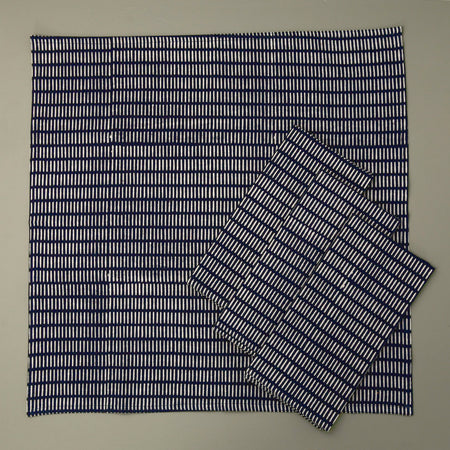 Block Print 4pc Napkin Set / Pontis Navy