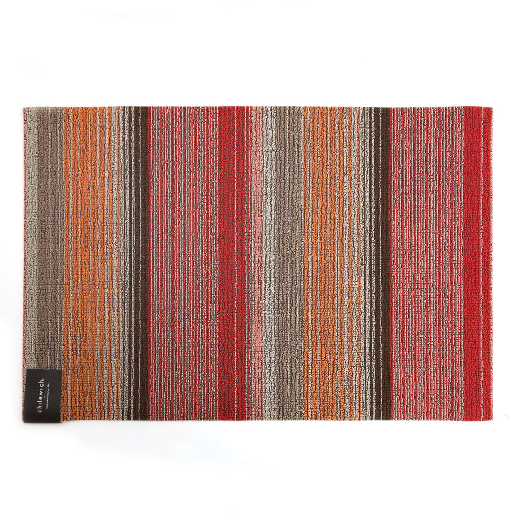 Chilewich Shag Rugs / Pop Stripe Paprika