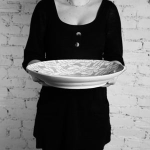 Terrafirma Presentation Bowl / Rattan / Cobalt