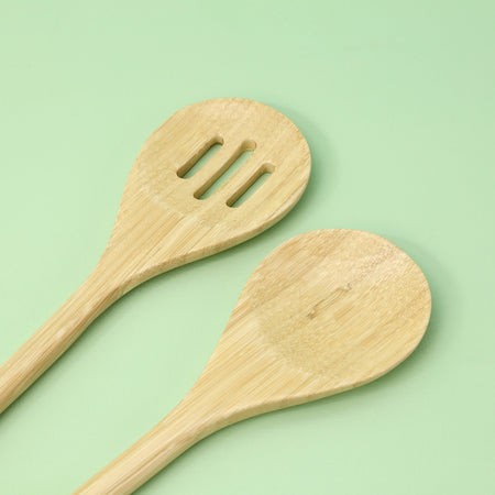Bamboo Salad Servers / Grass Green