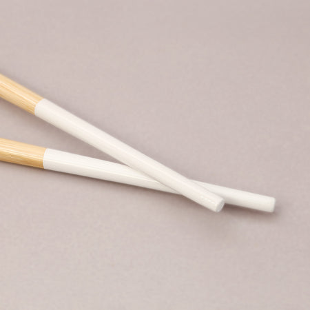 Bamboo Salad Servers / White