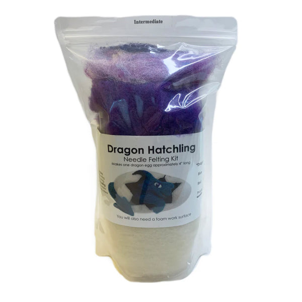 Needle Felting Kit / Dragon Hatchling Purple