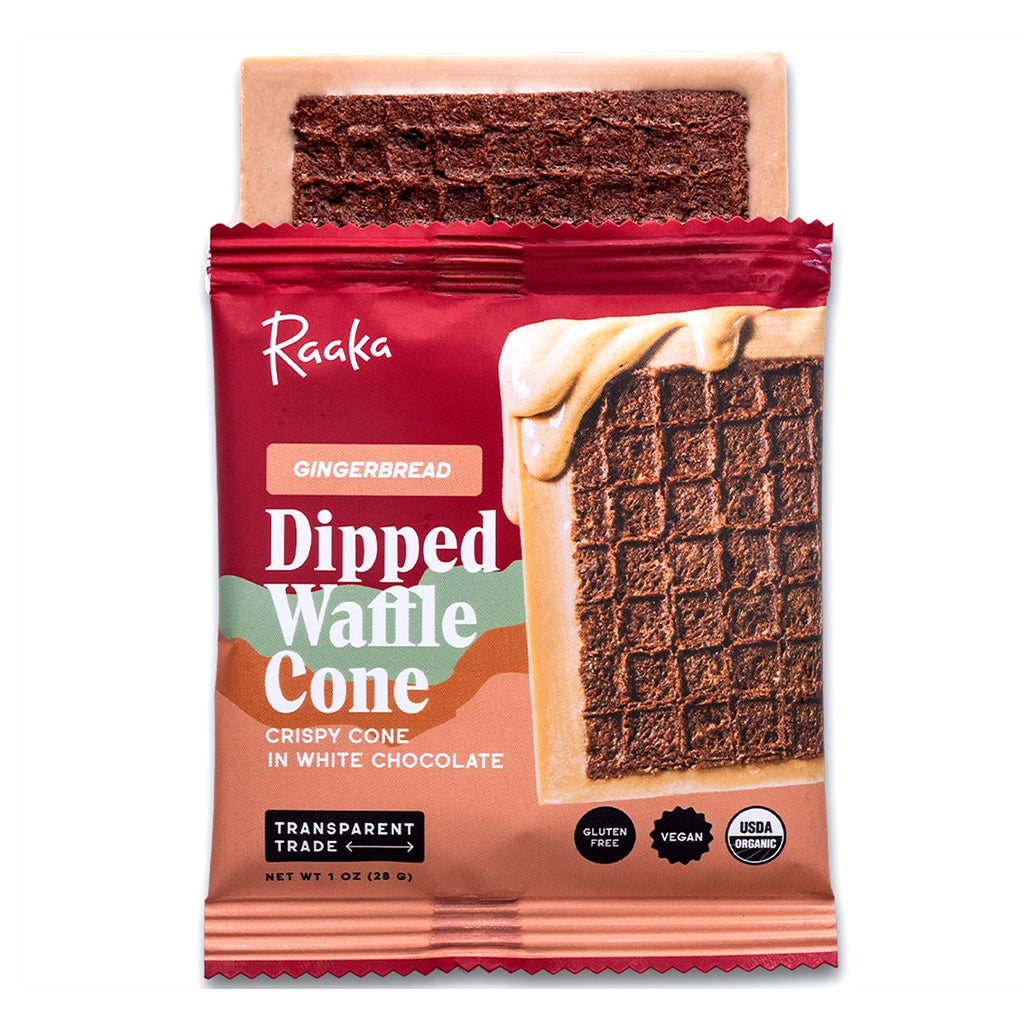 Raaka Dipped Waffle Cone Bar / Gingerbread