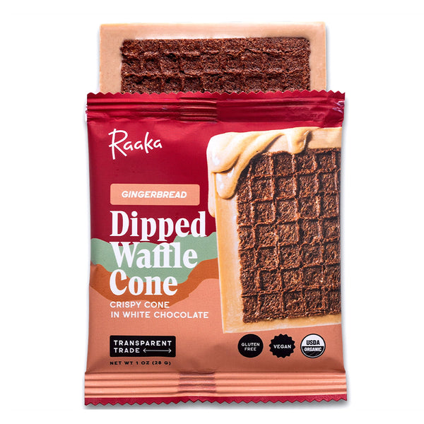 Raaka Dipped Waffle Cone Bar / Gingerbread