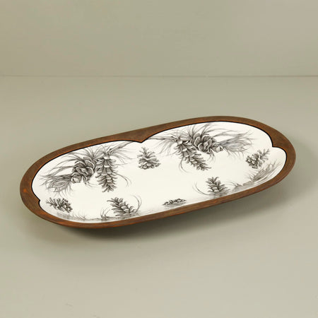 Laura Zindel Rectangular Serving Dish / Pine Branch