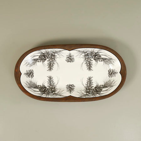 Laura Zindel Rectangular Serving Dish / Pine Branch