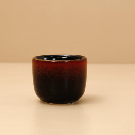Red & Black Glaze Ceramic Sake Cup