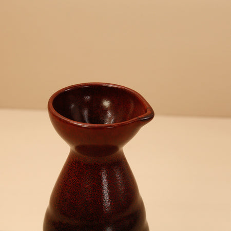 Red & Black Glaze Ceramic Sake Pitcher