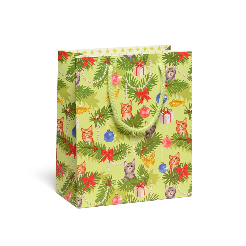 Designer Gift Bag / Meowy Christmas Medium
