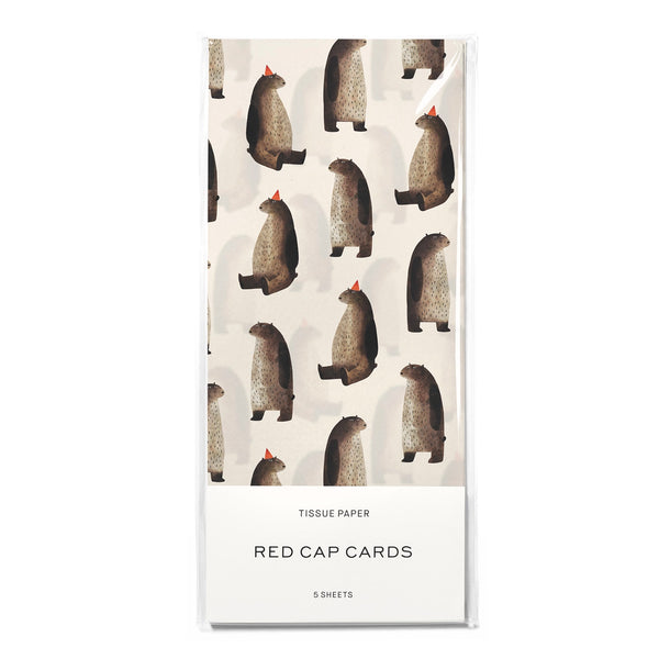 Red Cap Tissue Paper Sheets / Party Bear