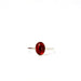 Red Garnet Oval Gemstone Ring / Sterling Silver