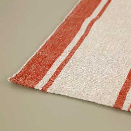 Linen Table Runners / Red Stripes