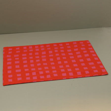 Blocks Red/Pink Cotton Placemat