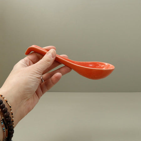 Ceramic Soup Spoon / Red