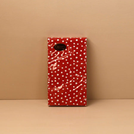 Caspari Paper Guest Napkins / Small Dots Red