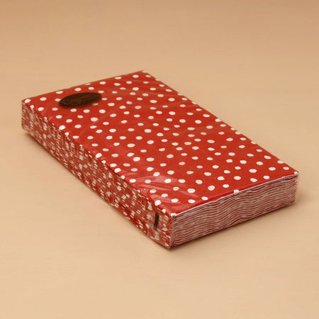Caspari Paper Guest Napkins / Small Dots Red