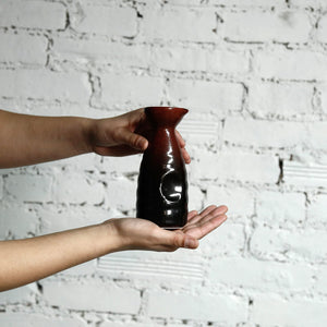 Red & Black Glaze Ceramic Sake Pitcher