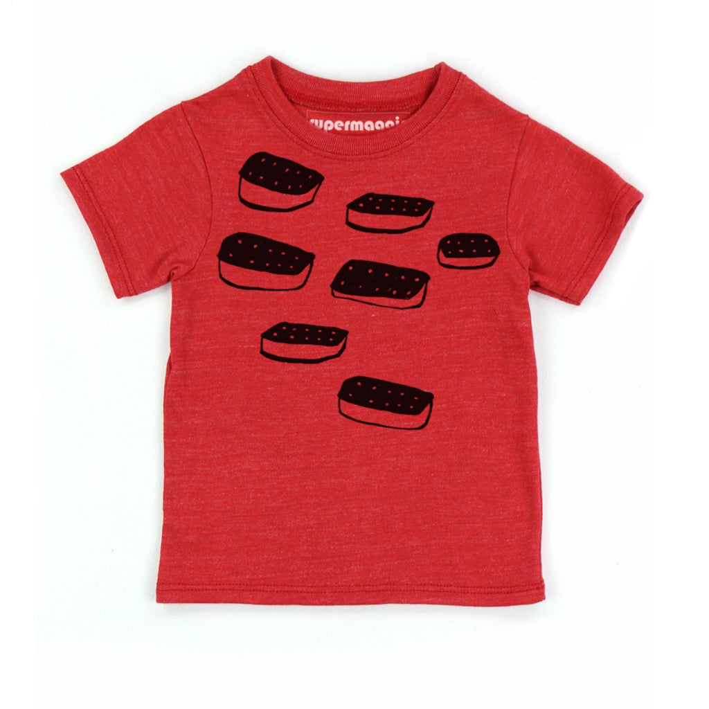 Supermaggie Kid's Tee / Ice Cream Sandwich / Red