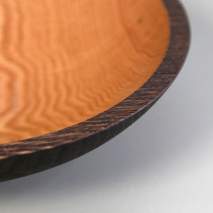 Ebonized Red Oak Wooden Salad Bowl 12"