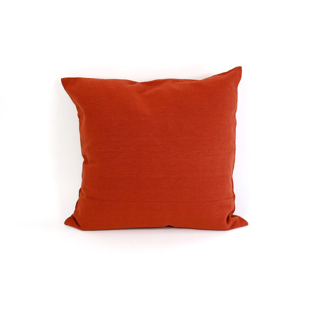 Solid Cotton Pillow / Red Ochre