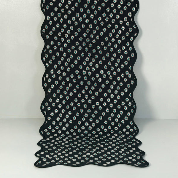 Rosa Navy Block Print Cotton Runner