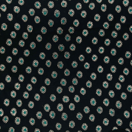 Rosa Navy Block Print Cotton Runner