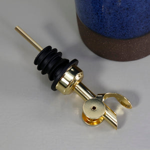 Rose Line Olive Oil Ceramic Bottle / Denim Blue