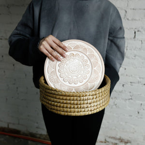 Mandala Bread Basket w/ Terracotta Bread Warmer