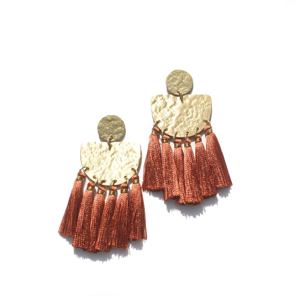 Tassle Earrings / Terracotta