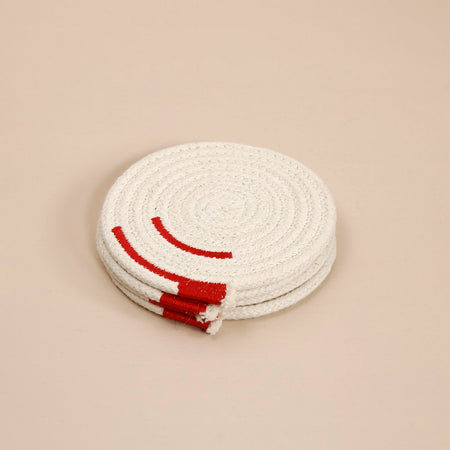 Cotton Rope 4pc Coaster Set / Minimalist Red