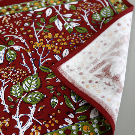 Block Print Placemat / Ruby Currant